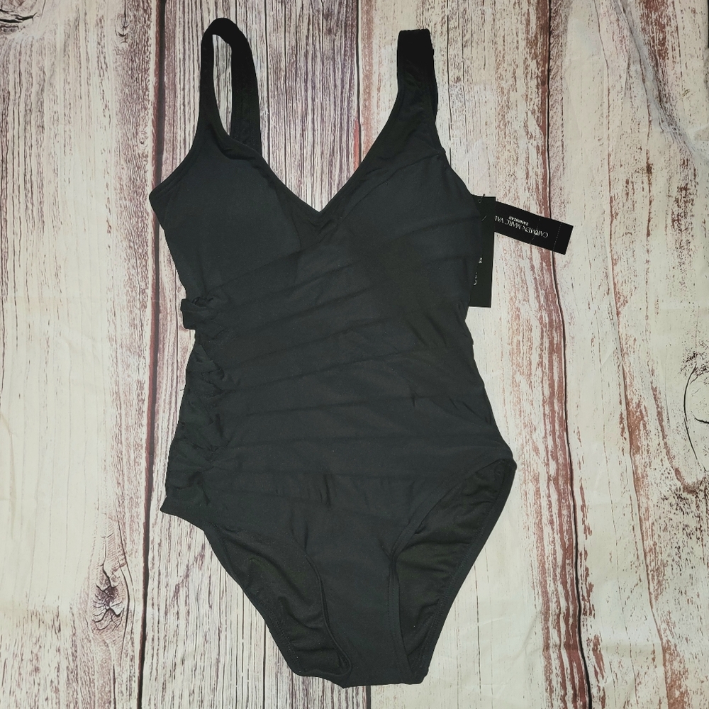 Carmen Marc Valvo Cut-out One Piece Swimsuit